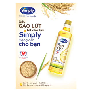 Dầu Ăn Cao Cấp Gạo Lứt Simply 1Lít