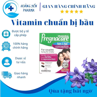 Viên uống tăng khả năng thụ thai cho cả nam và nữ Pregnacare him her 60 viên, Anh-Hoàng Yến Pharma