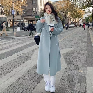 Áo khoác chính hãng Cashmere dạ dáng dài phiên bản Hàn Quốc mới nhất