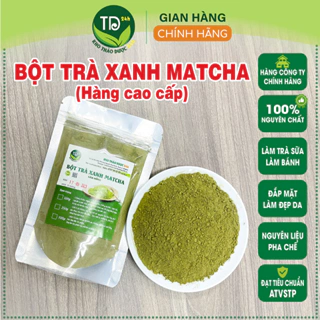 [500 gram] Bột trà xanh matcha Lâm Đồng, nguyên chất 100%, làm bánh, pha đồ uống, đắp mặt, trắng da I Kho Thảo dược 24h