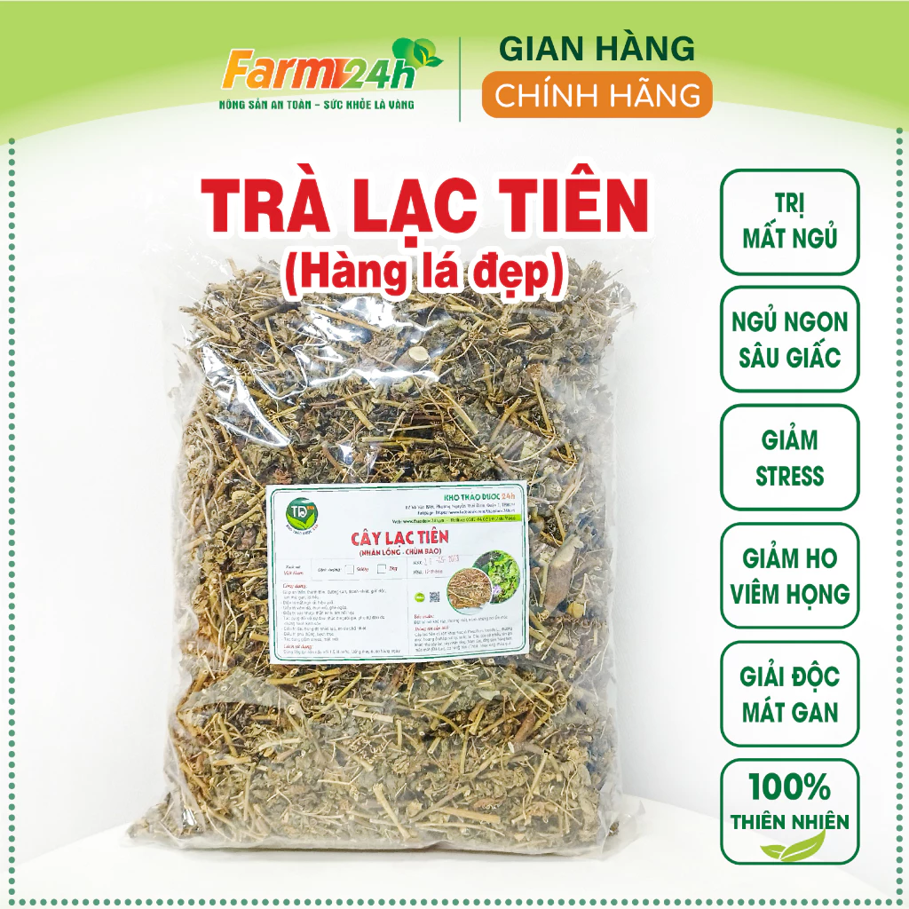 Cây lạc tiên (nhãn lồng, chùm bao) giúp an thần ngủ ngon, thanh nhiệt mát gan, thư giãn tinh thần [500 gr] | Farm24h