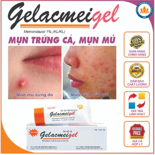 [COMBO 2 TUBE] Gel bôi da GELACMEIGEL 15g - Mụn viêm, mụn mủ, mụn trứng cá | Lotuspharma