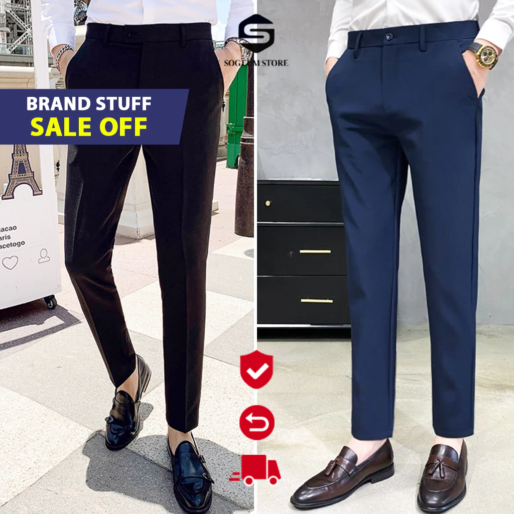 Quần Tây Nam, Quần Âu Nam cao cấp Công Sở Dáng Ôm Chuẩn Vải lụa Không Nhăn Không Xù cao cấp Sogeum Store