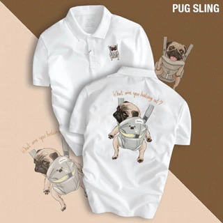 Áo thun POLO nam nữ UNISEX PUG SLING vải cá sấu cotton cao cấp cực dễ thương