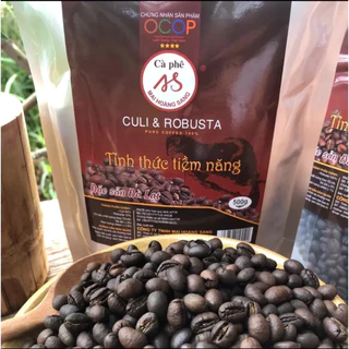 Cà phê Culi Robusta rang mộc gói 500gr (Nguyên hạt or Đã xay)