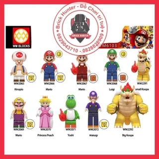 WM6103 Minifigures bigfigures Game Mario mô hình lắp ráp các nhân vật trò chơi điện tử huyền thoại Nấm lùn cứu công chúa