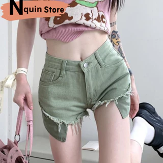 Quần short nữ lưng cao thiết kế 2 túi lộ chất kaki ôm body tôn dáng cực xinh Nquin