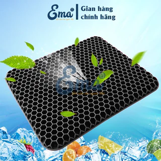 Đệm ngồi silicon 3D Ema lót mông thích hợp cho ghế văn phòng và thiền chống mỏi ê và thâm mông - Tặng kèm vỏ