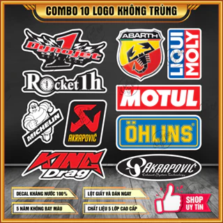 [S4] Combo 10 logo tem xe decal dán trang trí chống nước decal sticker