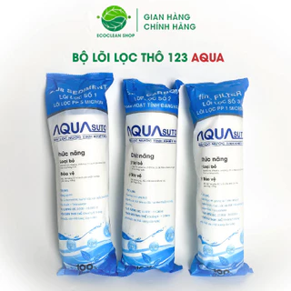 Bộ 3 lõi lọc nước 1,2,3 AQUA suto Chính hãng, sử dụng tất cả máy lọc nước Kangaroo, Karofi, Sunhouse, AquA