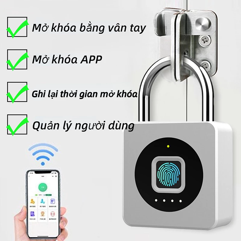 Elinksmart Khóa cửa vân tay thông minh Khóa cửa thông minh chống trộm Khóa cửa vân tay có thể thêm 20 dấu vân tay