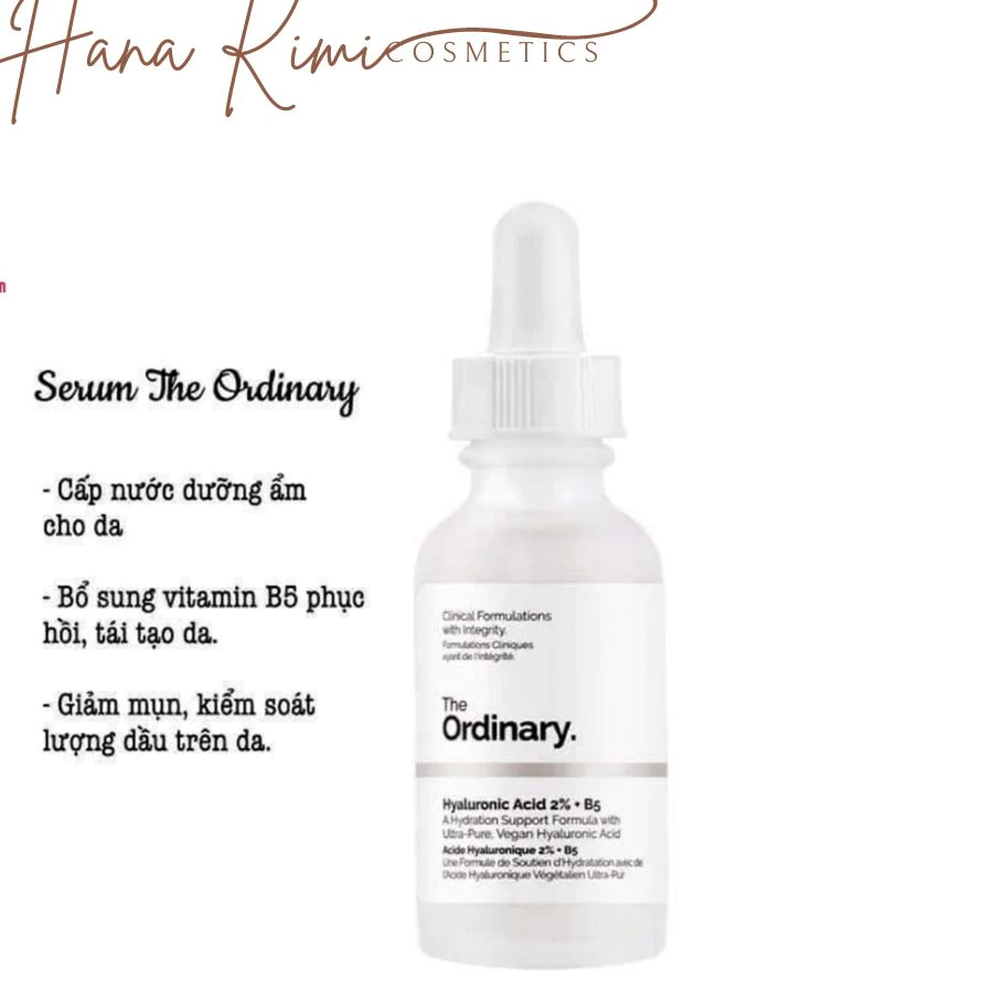 (Có Bill) Serum cấp ẩm The ordinary Hyaluronic Acid 2% + B5