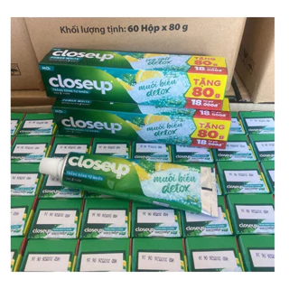 Kem đánh răng Closeup chanh & muối biển detox 80g