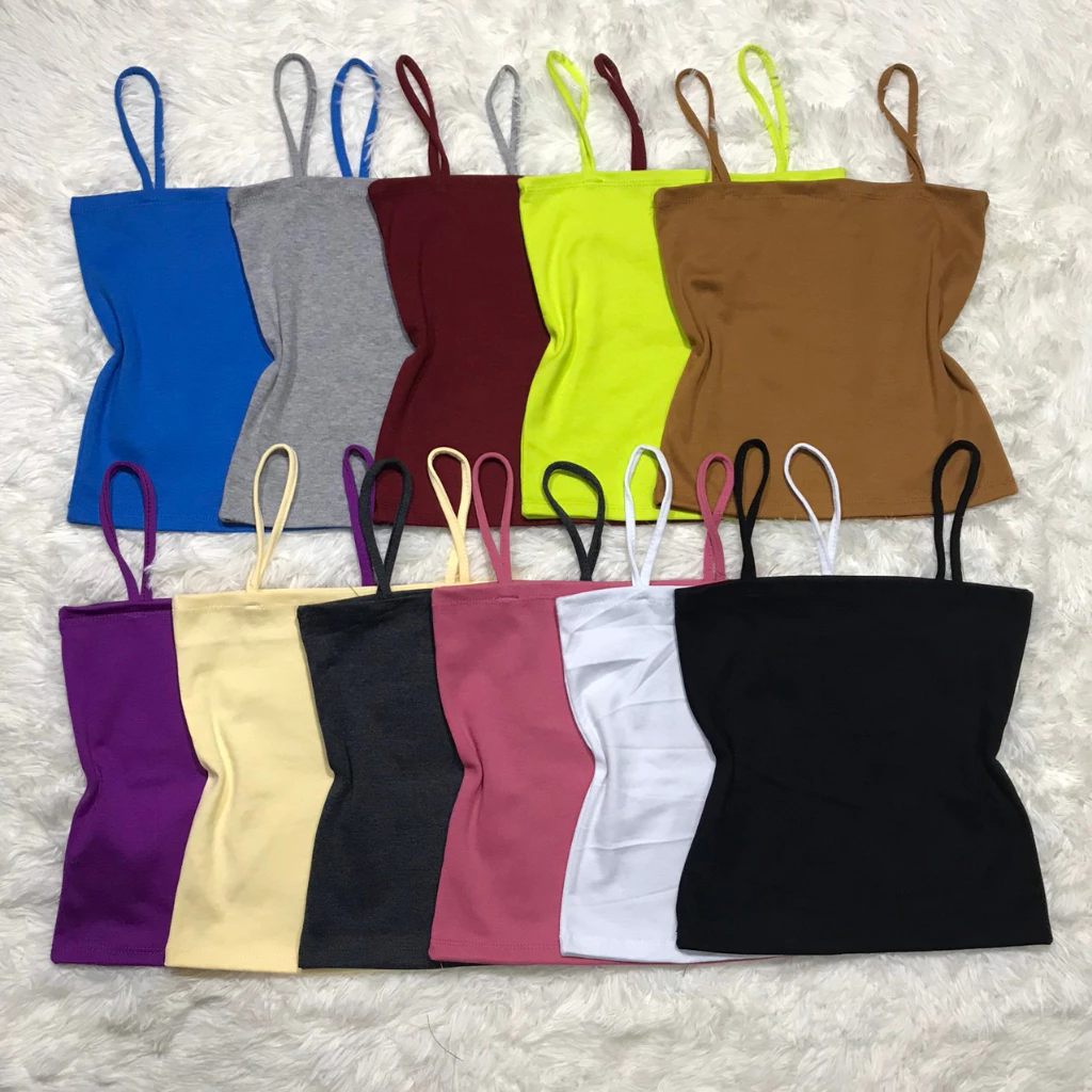 ÁO CROPTOP 2 DÂY NỮ DÁNG ÔM COTTON VẢI ĐẸP CO GIẢN