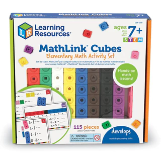 [Hàng nhập khẩu Mỹ] Toán học với các khối - MathLink Cubes Elementary Math Activity Set - Learning Resources