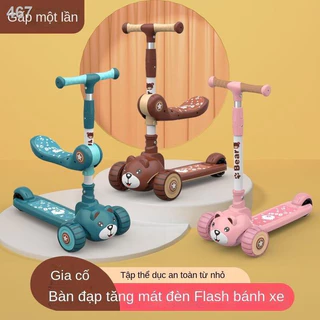 XE TRƯỢT SCOTTER 3 TRONG 1 CÓ GHẾ NGỒI + CÓ ĐÈN VÀ NHẠC/ XE TRƯỢT SCOOTER NHỰA