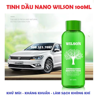 Dung dịch khử mùi ô tô Nano WILSON 100ML: diệt khuẩn khử mùi phòng, ô tô, điều hòa - hiệu quả, an toàn dịu nhẹ