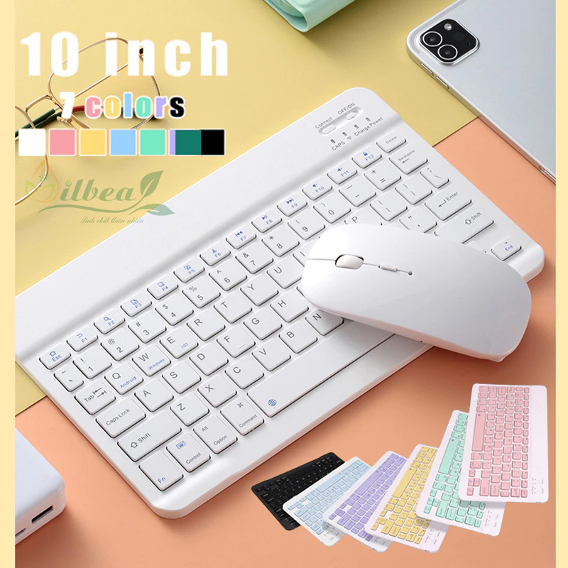 Bàn Phím Bluetooth Không Dây Văn Phòng 10 Inch IOS Android Windows Tablets Redmi Huawei