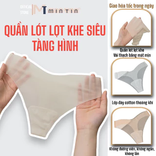 Quần Lọt Khe Siêu Chữ V Tàng Hình Thạch Băng Có Lớp Đáy Cotton, Quần Lót Lọt Khe cạp Thấp Lụa Thạch [MinTin]