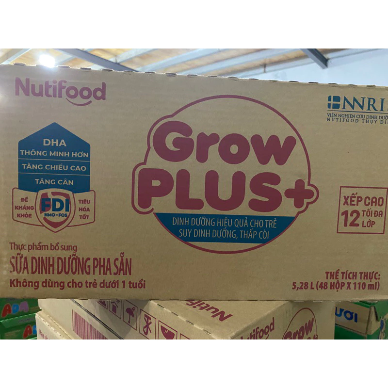 Sữa pha sẵn Nutifood Grow plus đỏ 110ml