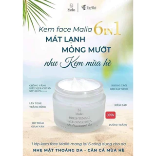 Kem face chống nắng Malia SPF 50 pa++++ dạng kem 50gr