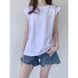 Áo Thun Nữ Sát Nách YULY, áo thun Tanktop chất 100% cotton trơn hàn quốc sát nách dáng rộng