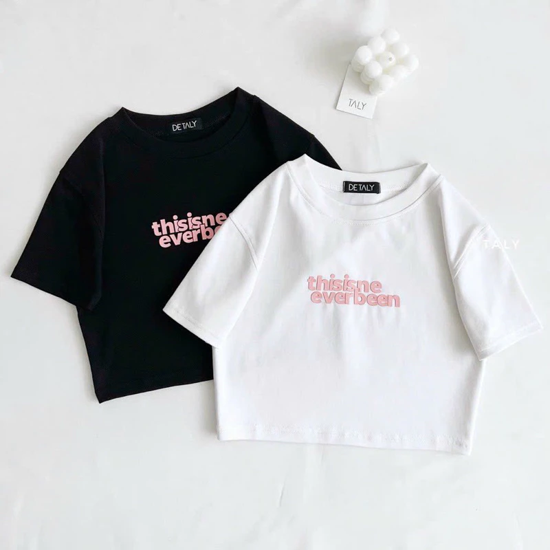 ÁO BABYTEE IN CHỮ EVERBEEN XINH XẮN KÈM ẢNH THẬT