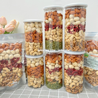 500Gram Hạt mix sấy nguyên vị gồm Macca, Hạnh nhân, Hạt điều, Óc chó đỏ, Óc chó vàng, Hạt bí, ăn liền hoặc làm sữa hạt