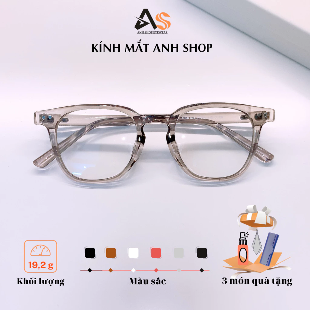 Gọng kính thời trang kính giả cận nam nữ chất liệu nhựa 636A