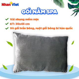 GỐI NẰM SPA CHÂT NHUNG MỊN | gối spa êm ái, lâu xẹp, hàng may kĩ