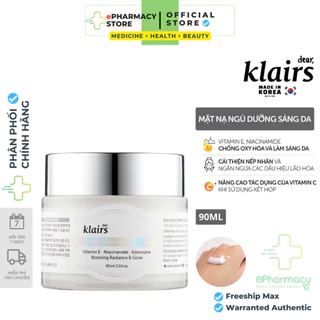 Kem Dưỡng Klairs - Mặt Nạ Ngủ Klairs Freshly Juiced Vitamin E Mask 90ML