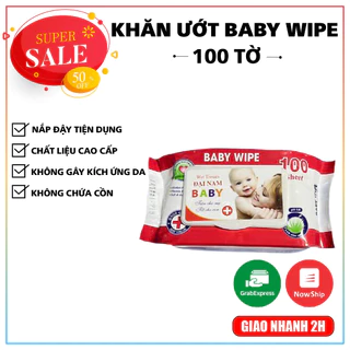 100 KHĂN GIẤY ƯỚT AN TOÀN, TIỆN LỢI BABY CAO CẤP ( GÓI 100 KHĂN) Vega365.vn