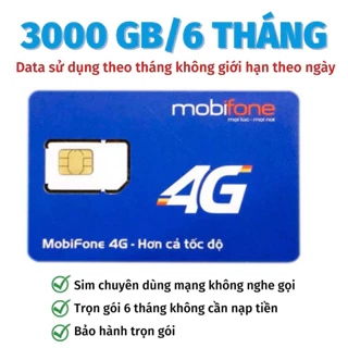 [ SIÊU TIẾT KIỆM] SIM 4G MOBIFONE TẶNG 500GB/THÁNG SỬ DỤNG FREE 6 THÁNG KHÔNG MẤT PHÍ - SIM VÀO MẠNG 6MDT150 THẢ GA