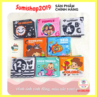 Sách vải song ngữ cho bé sơ sinh phát triển đa giác quan sáng tạo Sumishop2019