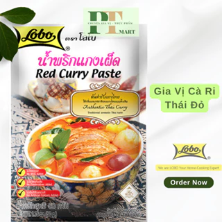 Gia vị cà ri Thái Đỏ gói 50gr hiệu Lobo Thái. Red Curry Paste
