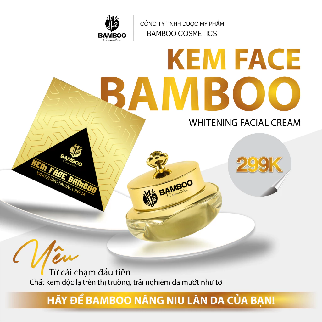 💥Mẫu mới💥 Kem face bamboo - Trắng hồng, chống nắng, mờ nám, tàn nhang