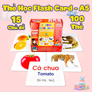 Bộ Thẻ Học Thông Minh Size Lớn Khổ A5 15*21cm Flashcard Cho Bé