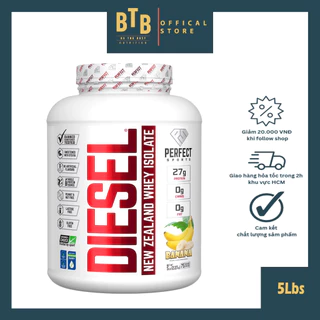 Bột đạm whey Perfect Sports DIESEL NEW ZEALAND WHEY ISOLATE 5Lbs (2.3Kg)