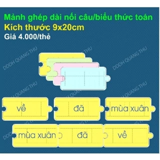 [Đồ dùng dạy học] Mảnh ghép nối câu/biểu thức toán