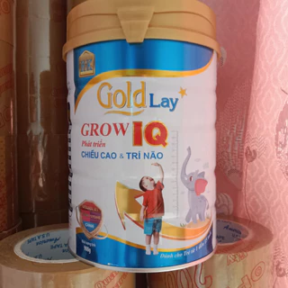 Sữa bột dinh dưỡng Goldlay Grow IQ 900g date 2026 bổ sung DHA, được đặc chế cho trẻ từ 1-15 tuổi