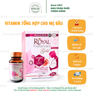 Vitamin tổng hợp cho bà bầu - Viên uống bà bầu tổng hợp ROYAL PRENANCARE giúp bồi bổ sức khỏe Hộp 30 viên