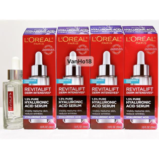 Serum dưỡng ẩm chống lão hóa Loreal Revitalift Derm Intensives 1.5% Pure Hyaluronic Acid