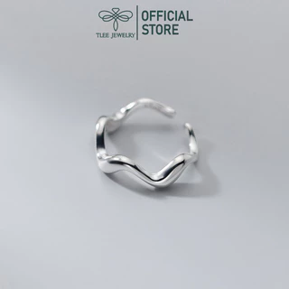 Nhẫn bạc nữ TLEE ngón út sóng dày cá tính TleeJewelry