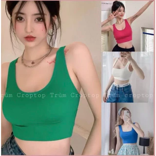 Áo Bra Nữ Thun Cotton Mềm Dáng Lửng Croptop Siêu Hot 38KG-52KG