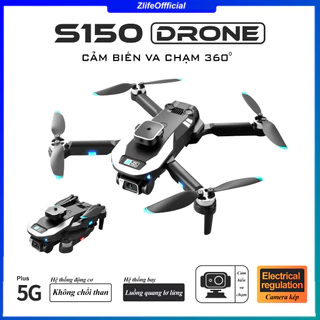 Máy Bay Điều Khiển Từ Xa Flycam S150 - Plycam Tích Hợp Camera Kép 4K, Động Cơ Không Chổi Than, Cảm Biến Va Chạm 360°