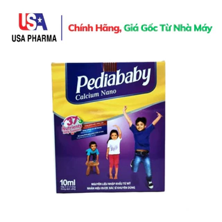 Pediababy Calcium Nano bổ sung canxi, phát triển chiều cao - Hộp 20 ống