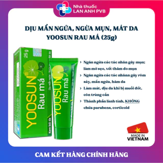 Kem bôi da YOOSUN RAU MÁ (25g) - Dịu mẩn ngứa, ngừa mụn, mát da, tránh sẹo.