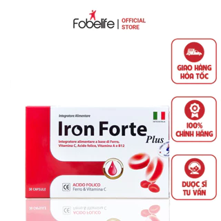 Viên Uống Iron Forte Plus Fobe Bổ Sung Sắt Cho Phụ Nữ Sau Sinh, Người Thiếu Máu