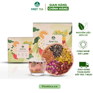 Trà Thảo Mộc Qúy Phi First Tea (Táo Đỏ, Mẫu Đơn, Long Nhãn, Hắc Kỷ Tử, Cúc Chi), Set 15 Gói, Set 30 Gói