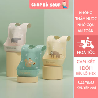 Set 5 Yếm Ăn Dặm Giấy Sử Dụng Một Lần Tự Phân Hủy, Thuận Tiện Khi Bé Đi Ăn Ngoài, Đi Du Lịch, Đi Chơi